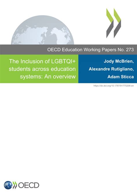 lgbt inclusive education|The Inclusion of LGBTQI+ students across education systems.